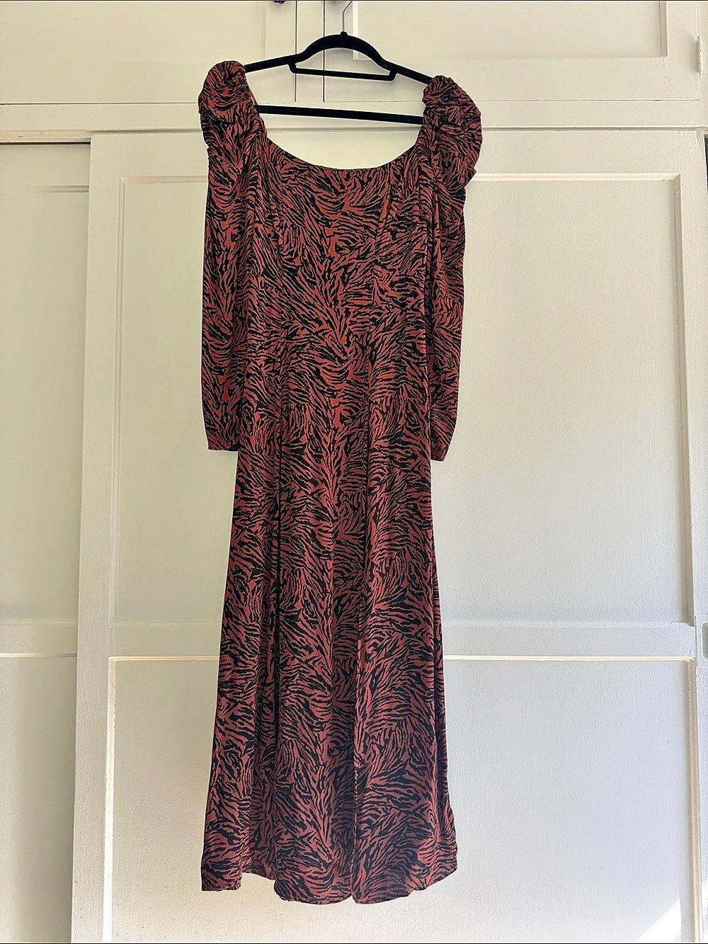Brown & Black Animal Print Maxi Dress Like New